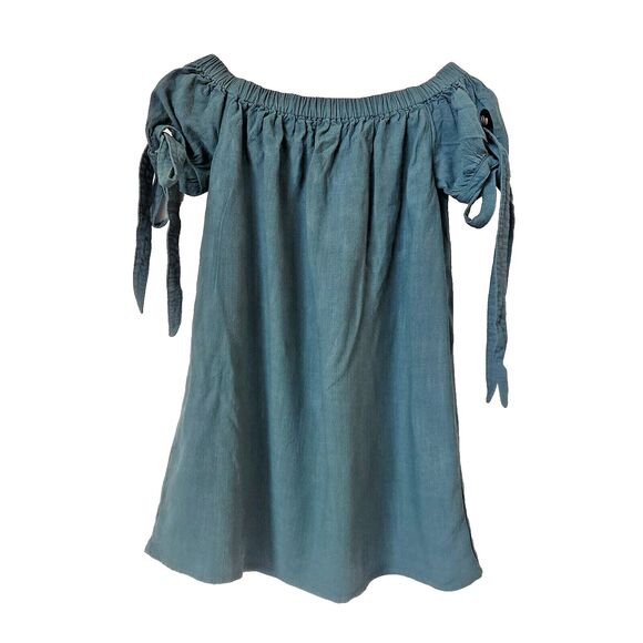 Lulu's Al Fresco Olive Green Off-the-Shoulder Mini Dress Medium Boho Style - Picture 1 of 8
